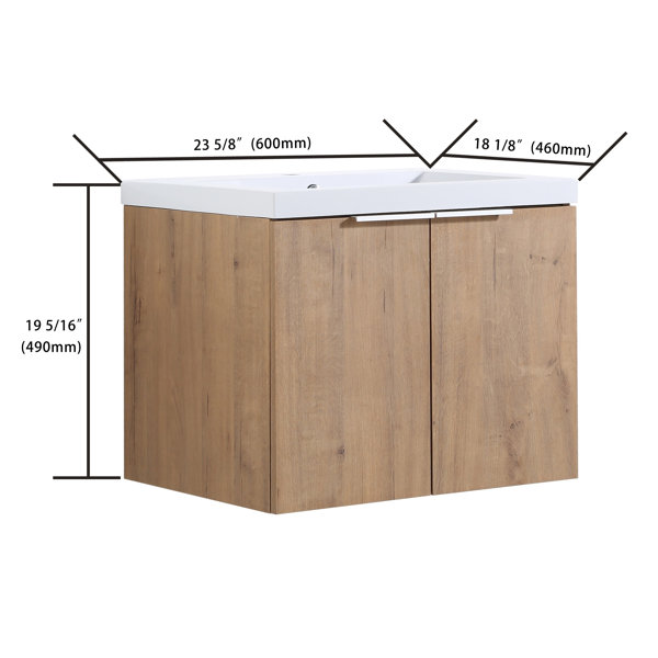 Latitude Run® 24" Floating Bathroom Vanity with Sink Wayfair